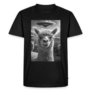 Ovni Selfie Alpaga - T-shirt Premium bio Homme - noir - Devant - Nico (187cm)