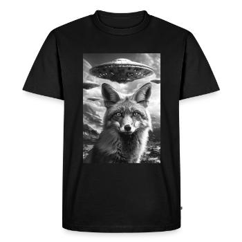Ovni Selfie Renard - T-shirt Premium bio Homme - noir - Devant - Nico (187cm)