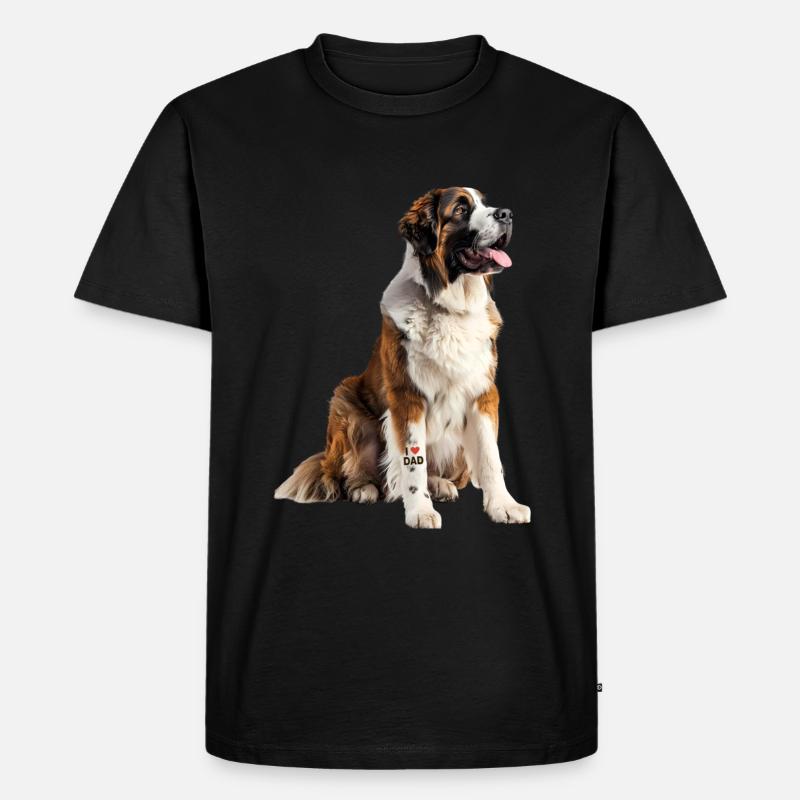 Bernard Saint Sapa - Männer Premium Bio T-Shirt - Schwarz