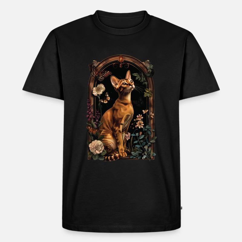 Abessinierkatze - Männer Premium Bio T-Shirt - Schwarz