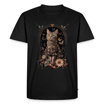 Chat américain à poil dur - T-shirt Premium bio Homme - noir - Devant - Nico (187cm)
