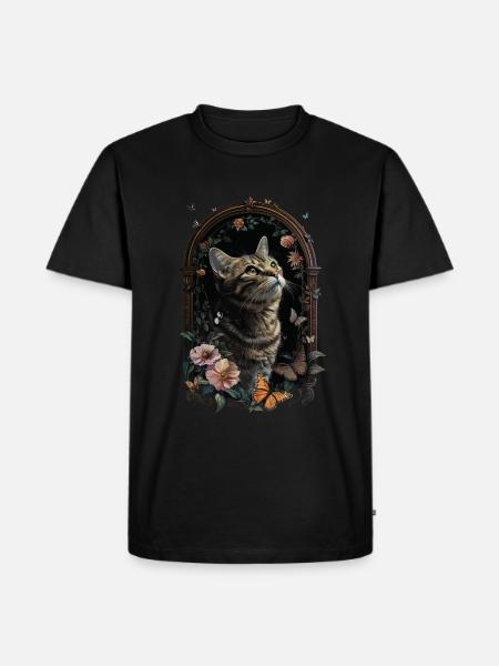American Shorthair Cat - Men's Premium Organic T-Shirt - black
