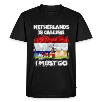 Netherlands - Men's Premium Organic T-Shirt - black - Front - Nico (187cm)