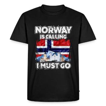 Norway - Men's Premium Organic T-Shirt - black - Front - Nico (187cm)
