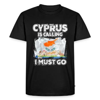 Chypre - T-shirt Premium bio Homme - noir - Devant - Nico (187cm)