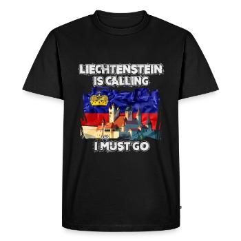 Liechtenstein - T-shirt Premium bio Homme - noir - Devant - Nico (187cm)