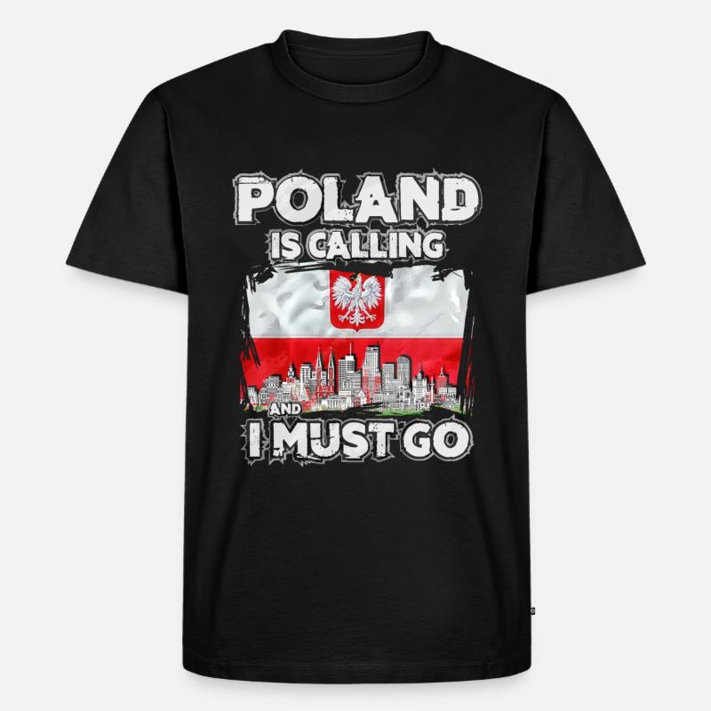 Polen - Männer Premium Bio T-Shirt - Schwarz