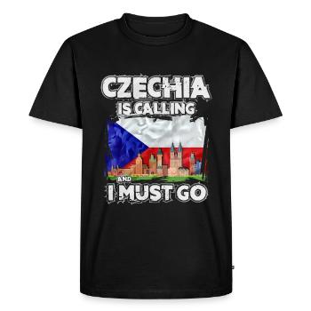 Tchéquie - T-shirt Premium bio Homme - noir - Devant - Nico (187cm)
