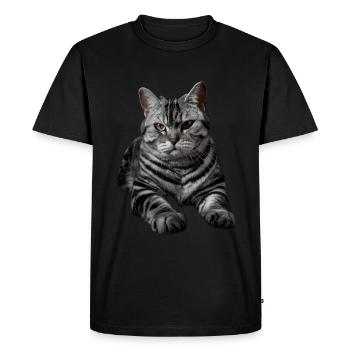 American Shorthair - T-shirt Premium bio Homme - noir - Devant - Nico (187cm)