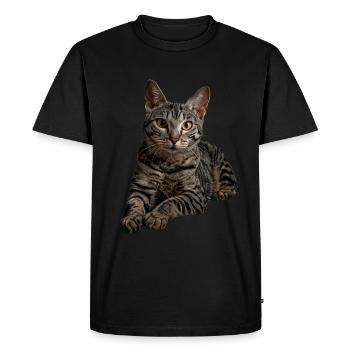 Egyptian Mau - Männer Premium Bio T-Shirt - Schwarz - Vorne - Nico (187cm)