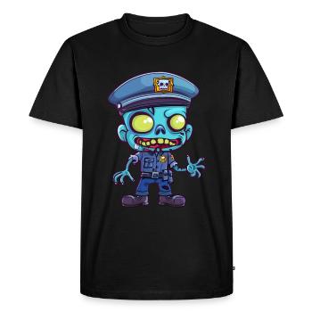 Police Halloween - T-shirt Premium bio Homme - noir - Devant - Nico (187cm)