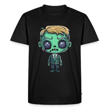Vendeur Halloween - T-shirt Premium bio Homme - noir - Devant - Nico (187cm)