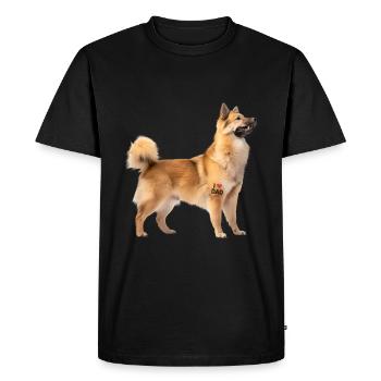Norwegian Buhund Dad Papa - Men's Premium Organic T-Shirt - black - Front - Nico (187cm)