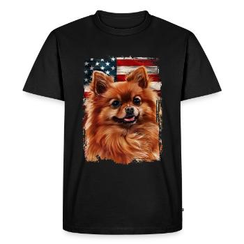 Spitzhund America Usa - Men's Premium Organic T-Shirt - black - Front - Nico (187cm)