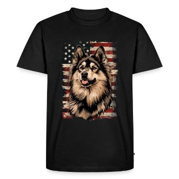 Laponie finlandaise, Amérique États-Unis - T-shirt Premium bio Homme - noir - Devant - Nico (187cm)