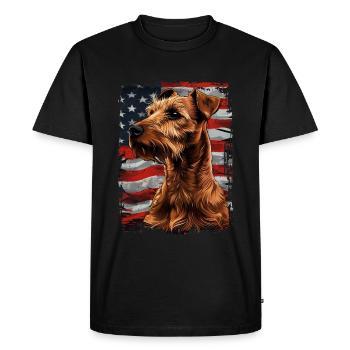 Terrier irlandais Amérique États-Unis - T-shirt Premium bio Homme - noir - Devant - Nico (187cm)