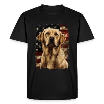 Labrador Retriever America Usa - Men's Premium Organic T-Shirt - black - Front - Nico (187cm)