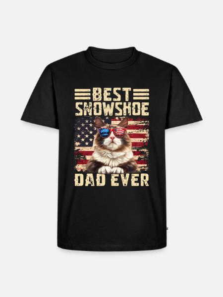 Snowshoe Dad - Men's Premium Organic T-Shirt - black