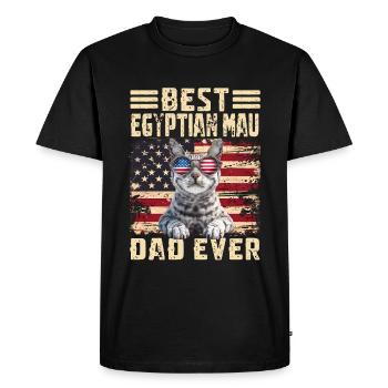 Mau Papa égyptien - T-shirt Premium bio Homme - noir - Devant - Nico (187cm)