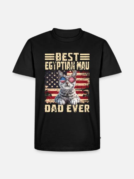 Egyptian Mau Papa - Men's Premium Organic T-Shirt - black