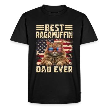 Papa Ragamuffin - T-shirt Premium bio Homme - noir - Devant - Nico (187cm)