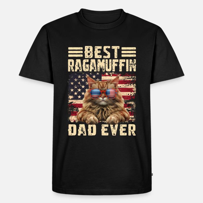Ragamuffin Papa - Männer Premium Bio T-Shirt - Schwarz