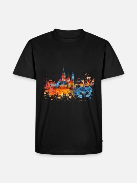 Luckenwalde - Männer Premium Bio T-Shirt - Schwarz