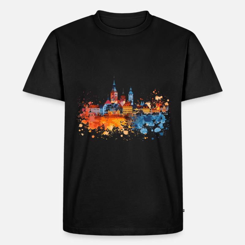 Luckenwalde - Männer Premium Bio T-Shirt - Schwarz