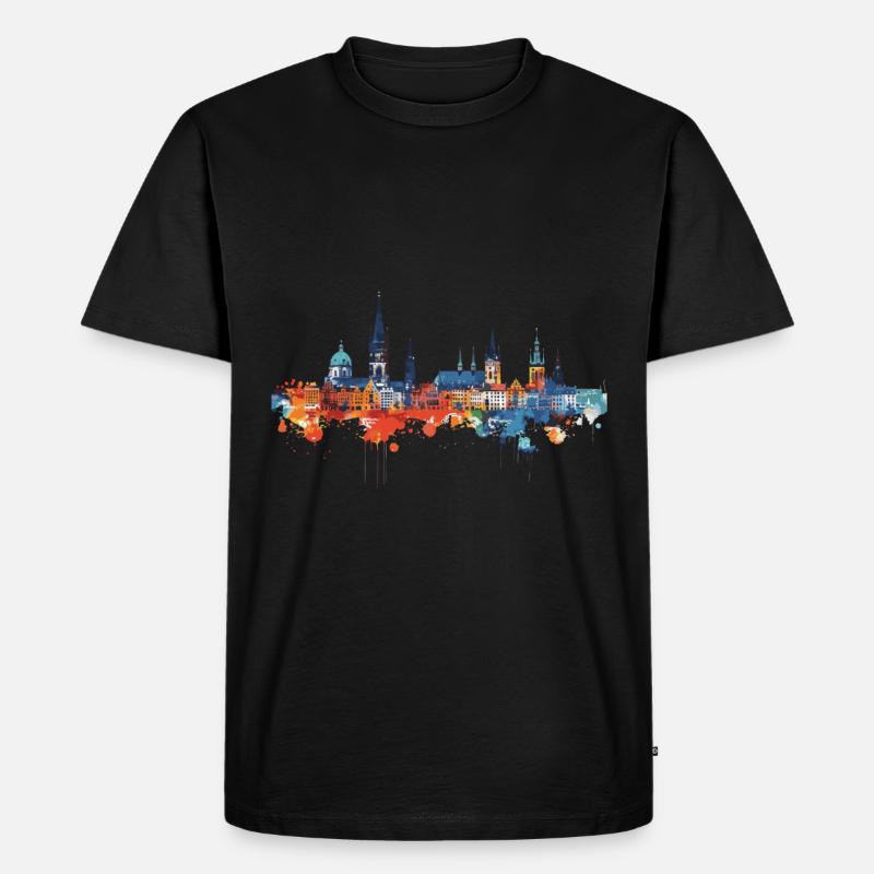 Magdeburg - Männer Premium Bio T-Shirt - Schwarz