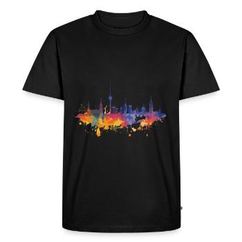 Vallée du Main - T-shirt Premium bio Homme - noir - Devant - Nico (187cm)