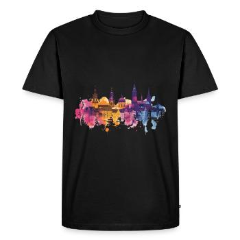 Mannheim - T-shirt Premium bio Homme - noir - Devant - Nico (187cm)