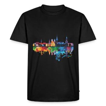 Meerbusch - Men's Premium Organic T-Shirt - black - Front - Nico (187cm)