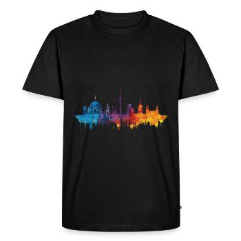Lande-de-la-Murmure - T-shirt Premium bio Homme - noir - Devant - Nico (187cm)