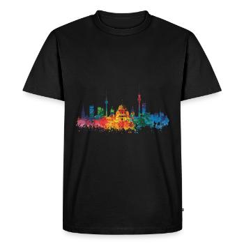 Munich - Men's Premium Organic T-Shirt - black - Front - Nico (187cm)
