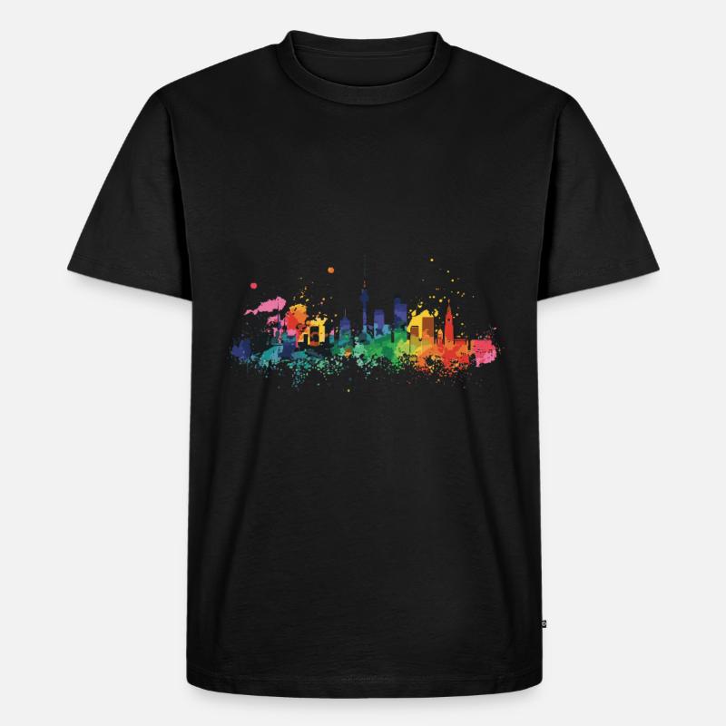 Neusäß - Männer Premium Bio T-Shirt - Schwarz