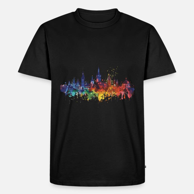 Olpe - Männer Premium Bio T-Shirt - Schwarz