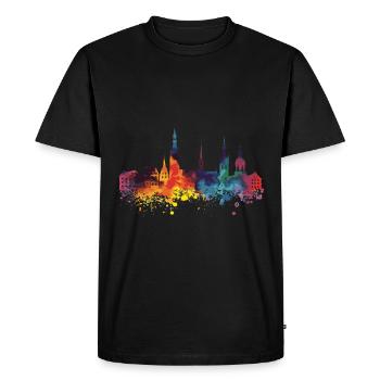 Paderborn - Men's Premium Organic T-Shirt - black - Front - Nico (187cm)
