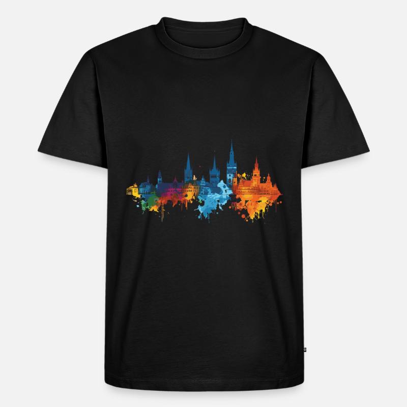Pinneberg - Männer Premium Bio T-Shirt - Schwarz