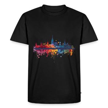 Ratingen - Men's Premium Organic T-Shirt - black - Front - Nico (187cm)