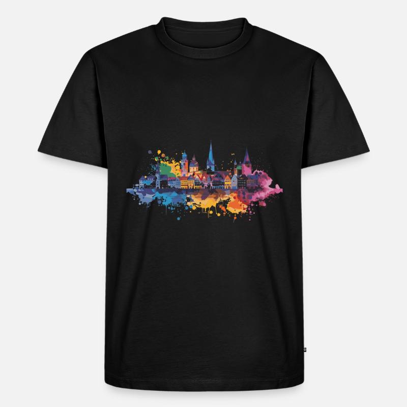 Reutlingen - Männer Premium Bio T-Shirt - Schwarz