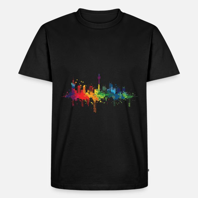 Roth - Männer Premium Bio T-Shirt - Schwarz