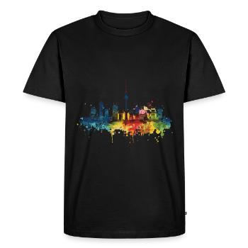 Sauter - T-shirt Premium bio Homme - noir - Devant - Nico (187cm)