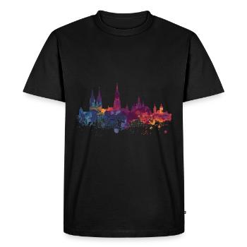 Ulm - T-shirt Premium bio Homme - noir - Devant - Nico (187cm)
