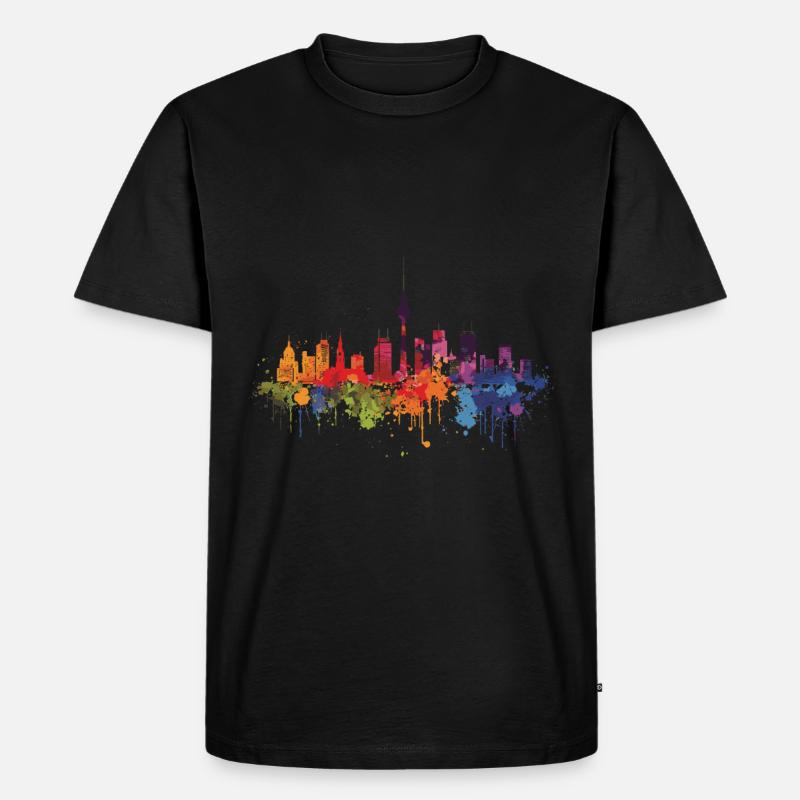 Waltrop - Männer Premium Bio T-Shirt - Schwarz