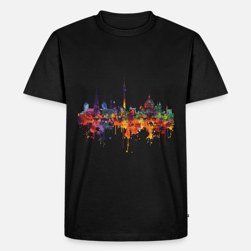 Waghäusel - Männer Premium Bio T-Shirt - Schwarz