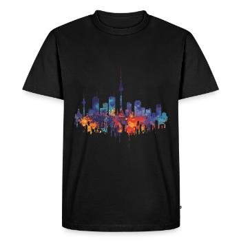Vers - T-shirt Premium bio Homme - noir - Devant - Nico (187cm)