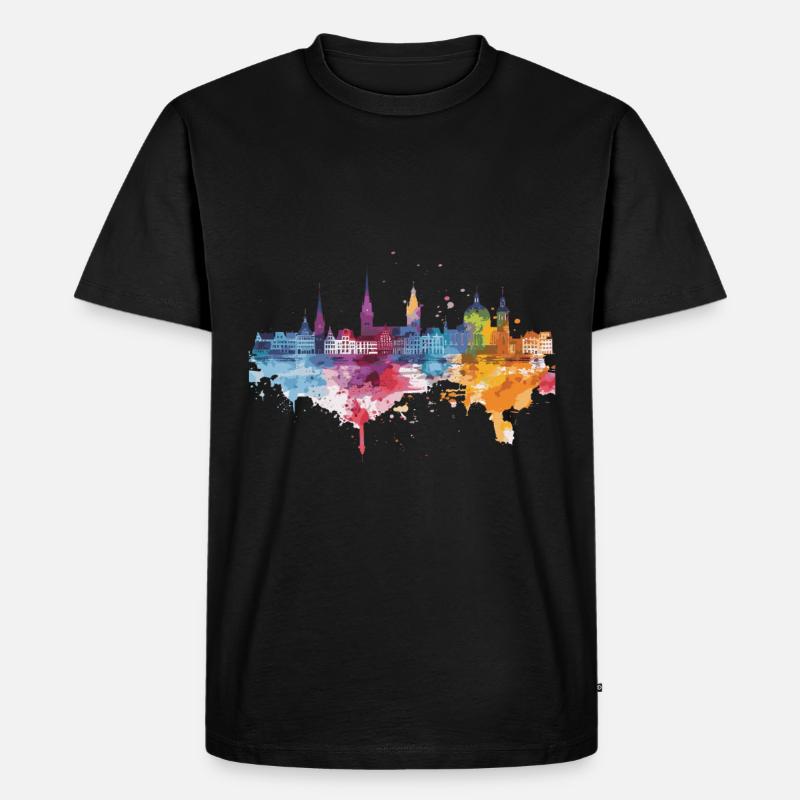 Wismar - Männer Premium Bio T-Shirt - Schwarz