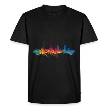 Bonn - T-shirt Premium bio Homme - noir - Devant - Nico (187cm)