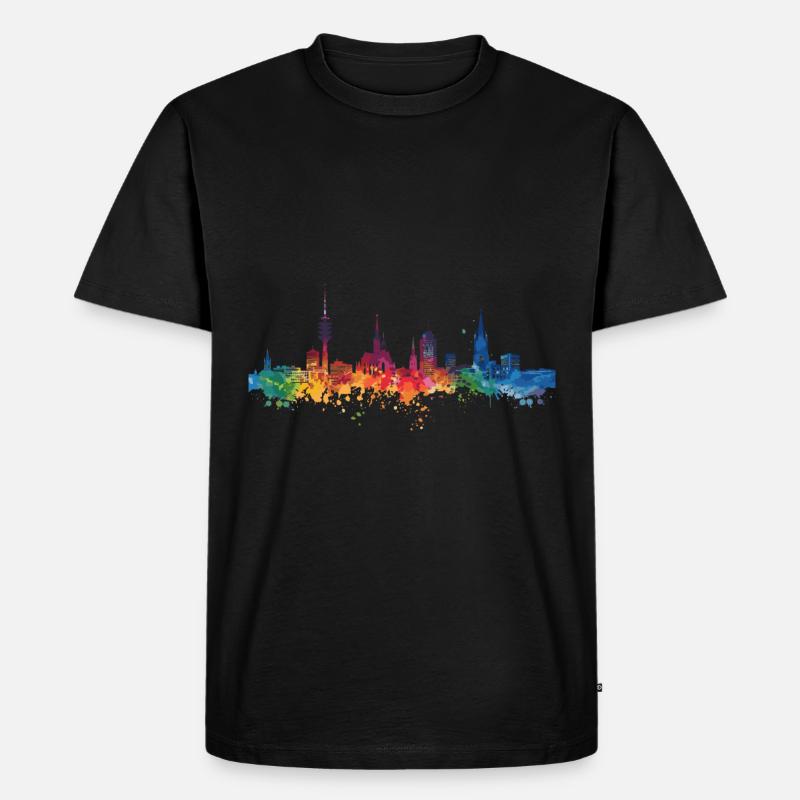 Bonn - Männer Premium Bio T-Shirt - Schwarz