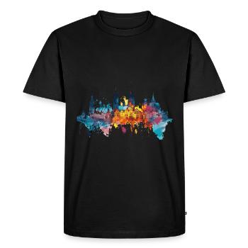 Château - T-shirt Premium bio Homme - noir - Devant - Nico (187cm)